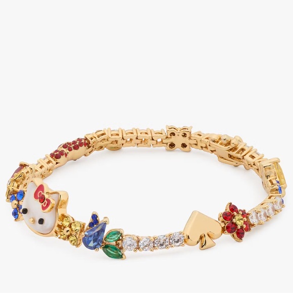 kate spade Jewelry - ♠️Kate Spade X Sanrio Hello Kitty Tennis Bracelet, Yellow Gold NWT